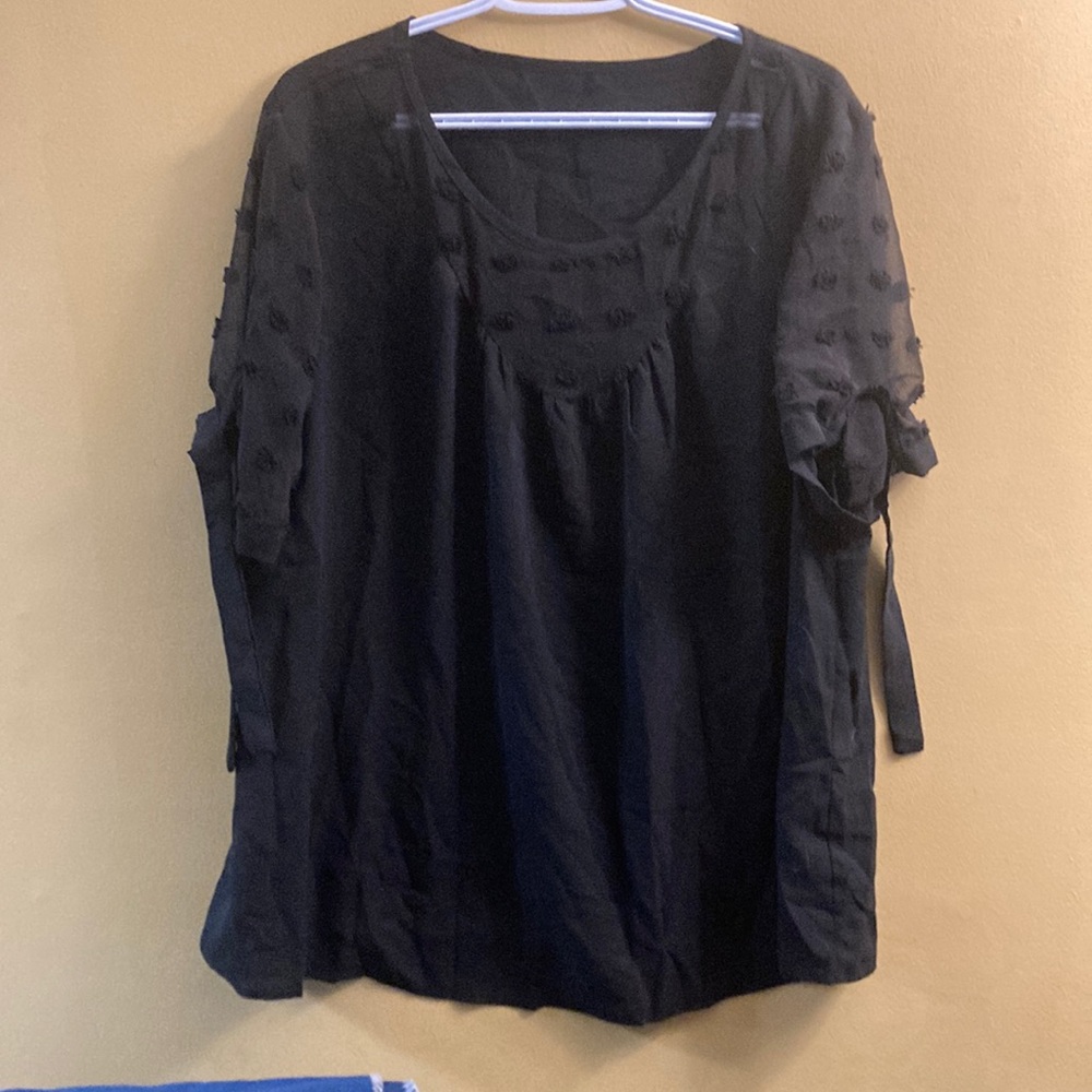 Shein black blouse